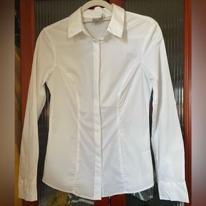 ASOS Fuller Bust Fitted Button Down in White (Sz:0)